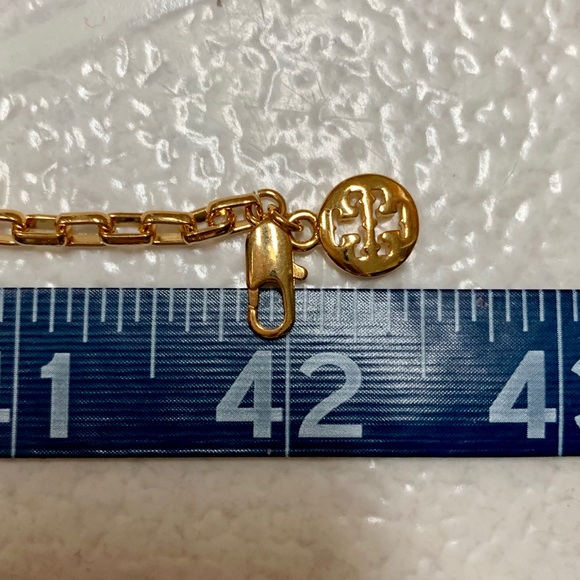 TORY BURCH MIKAH GOLD PLATED STATION NECKLACE NWOT - Picture 5 of 8